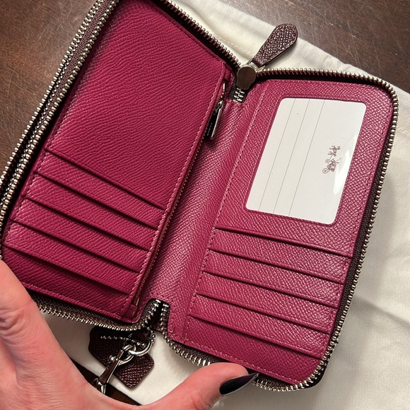 Coach Double Zip Wallet floral print - Picture 4 of 4